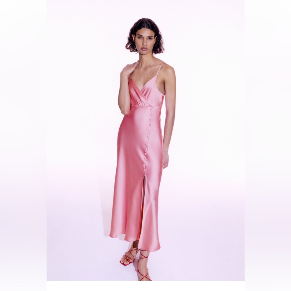 Pink Satin Dress